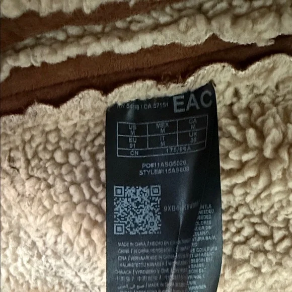 Guess Brown Shearling Jacket - Picture 6 of 11